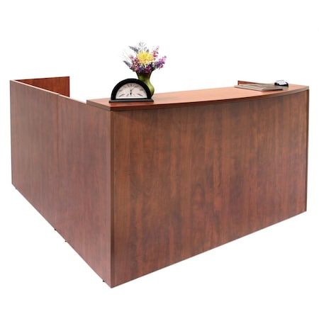 Regency Reception Desk Legacy Single Pedestal Reception Desk, Ch, Cherry LRDRT1BFCH